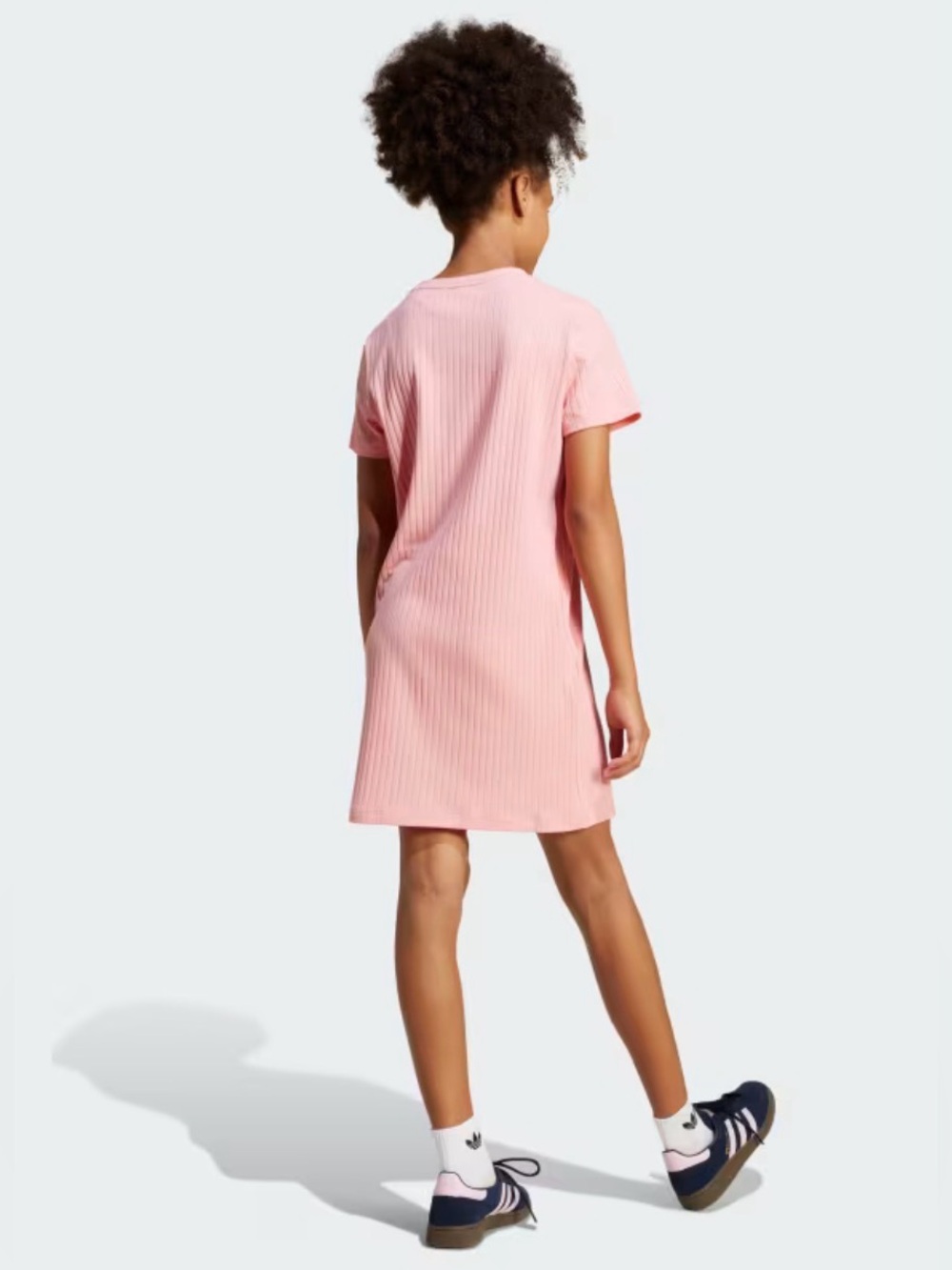 Adidas Ribbed Dress Pink - Picture 2 of 8
